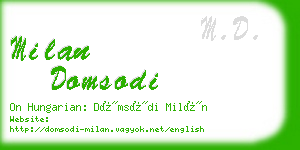 milan domsodi business card